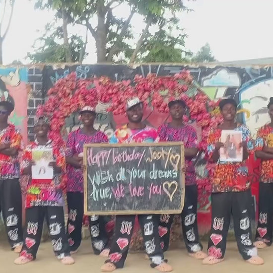 Street Celebration Crew performing an energetic urban-style personalized celebration video from Africa