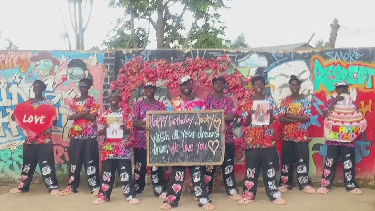 Street Celebration Crew performing an energetic urban-style personalized celebration video from Africa