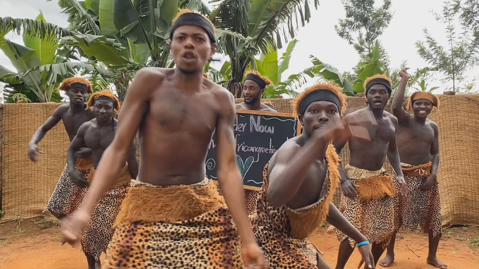 Load video: Personalized African video greeting performance with dancing, singing, and high-energy celebration from Africa